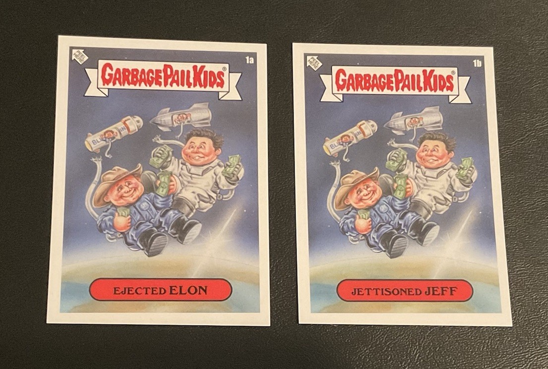 Topps GPK 2021 Was the Worst Ejected Elon Musk Jettisoned Jeff Bezos SpaceX