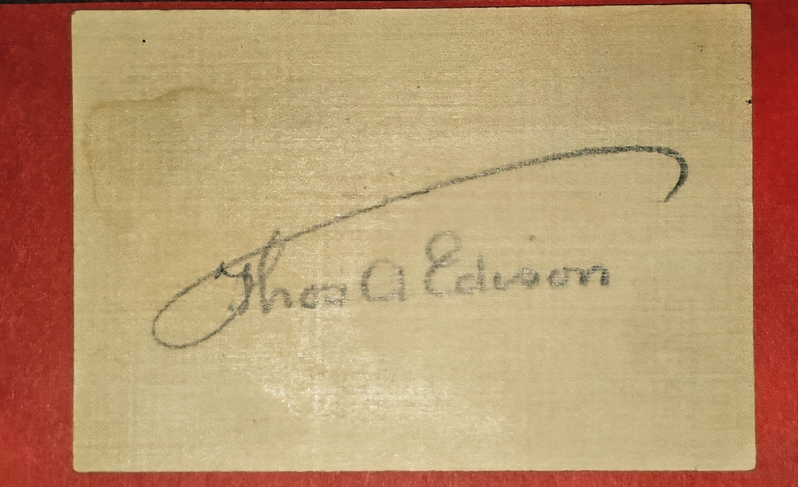 Thomas Alva Edison Autograph Signed Cut Signature Passed Beckett Pre-Grading