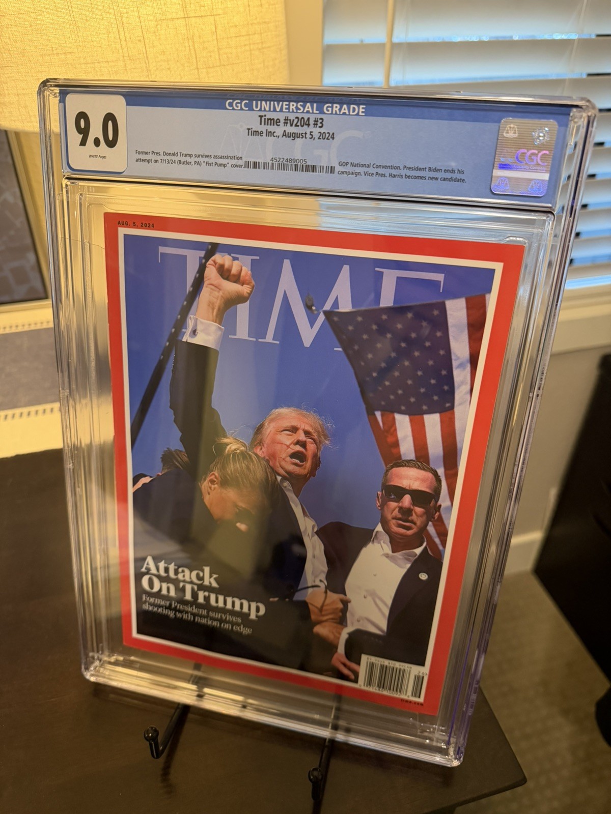 ATTACK ON TRUMP  - 08/05/24 - CGC GRADED 9.0 ! GIFT BIRTHDAY PRESENT