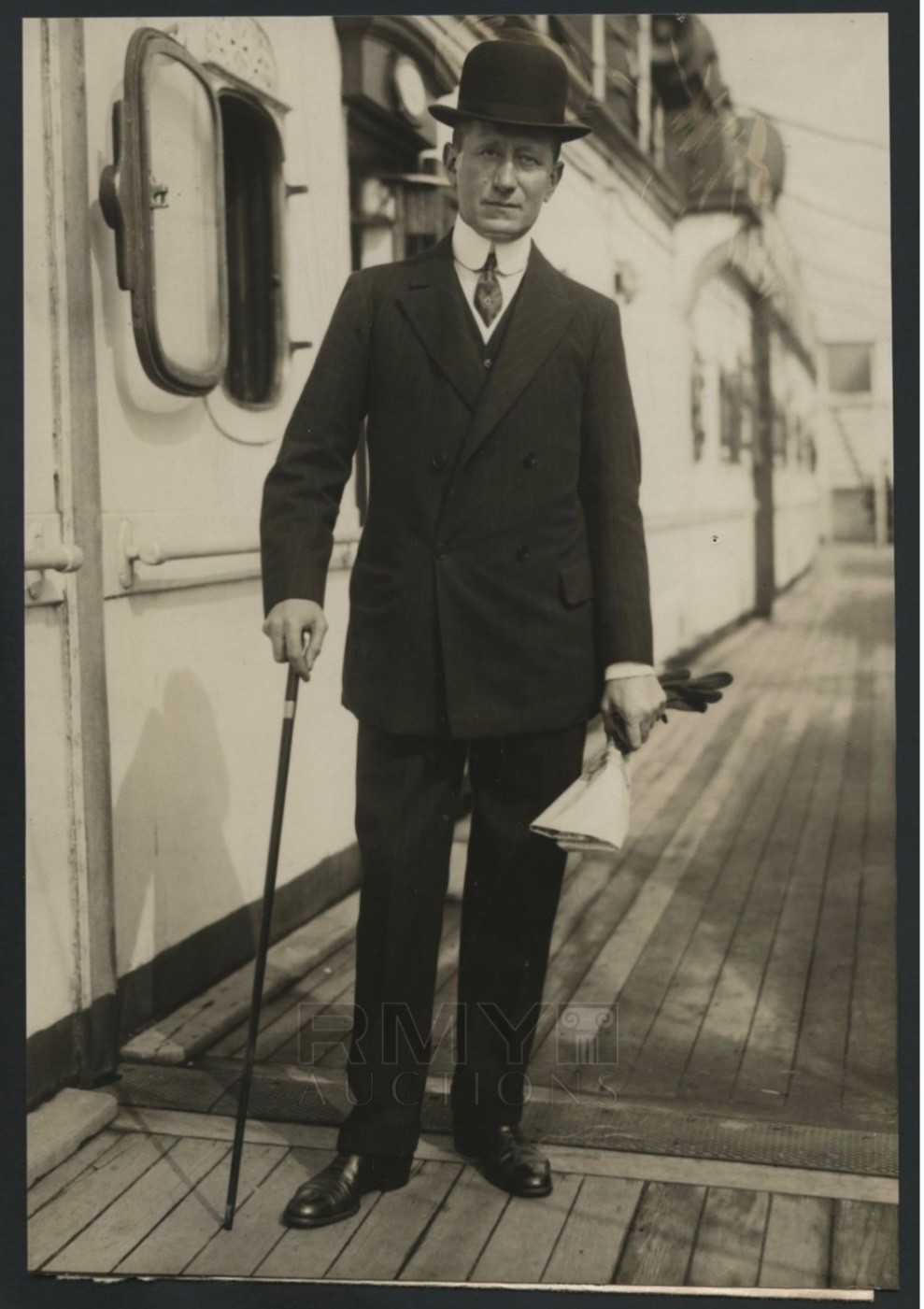 1915 "Final Voyage of Lusitania" Guglielmo Marconi on Board Tragic Ocean Photo