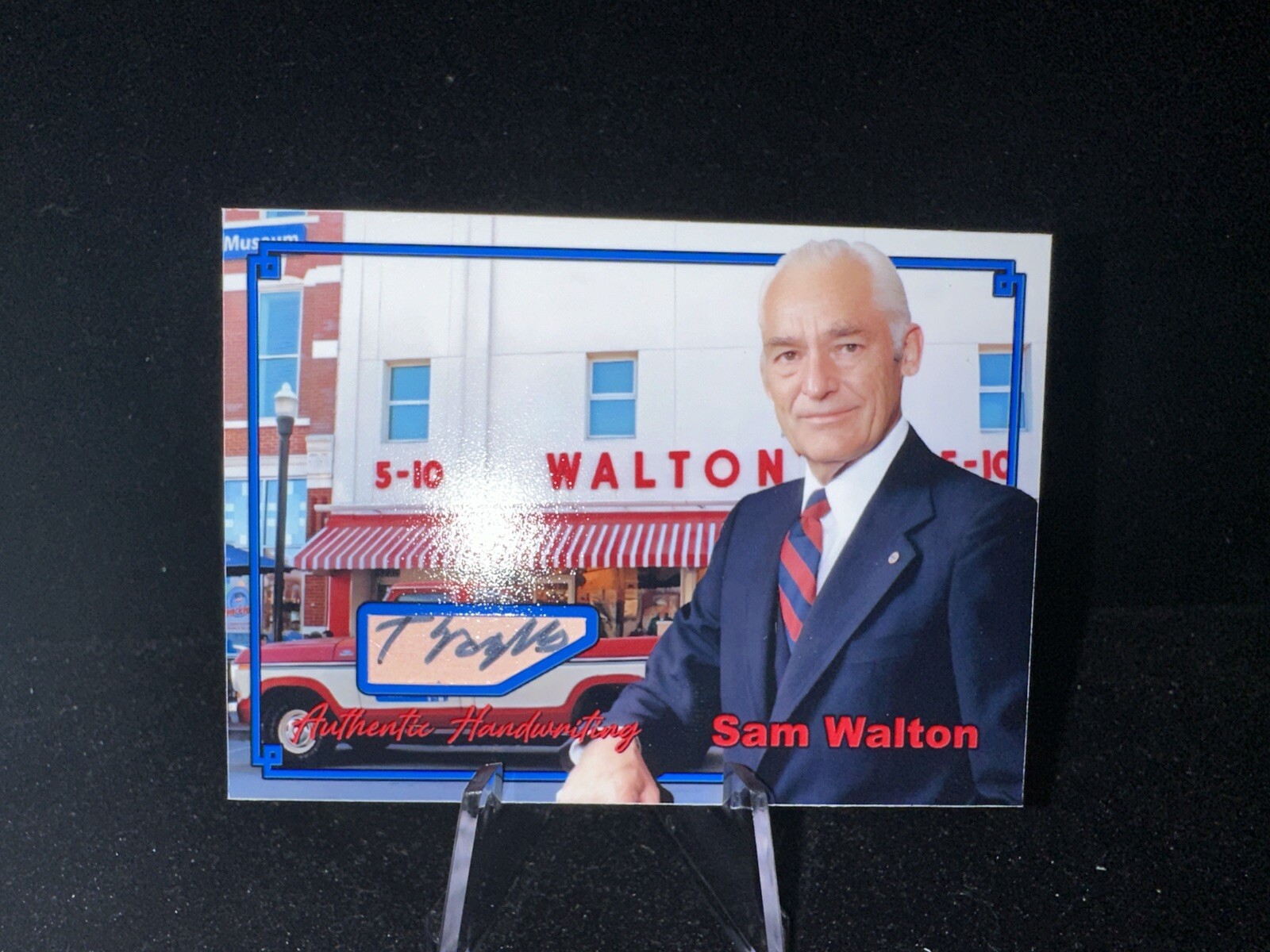 Sam Walton Handwritten Word THANKS Custom Trading Card - Wal-Mart Founder - JSA