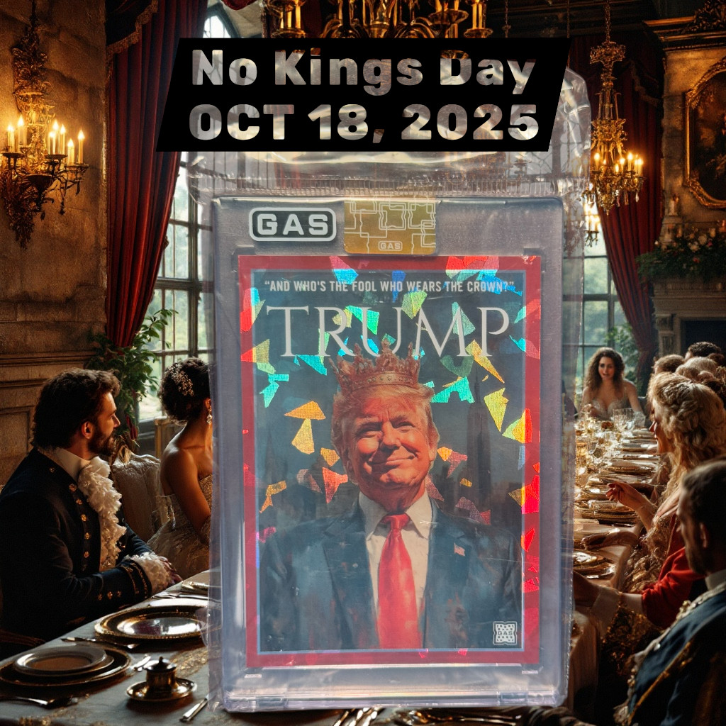 2025 GAS DONALD TRUMP CRACKED ICE FOIL 59/125 NO KINGS DAY!