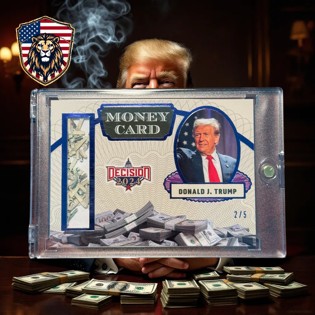 2024-25 Decision Update DONALD TRUMP 2/5 Blue Foil Money Relic Card