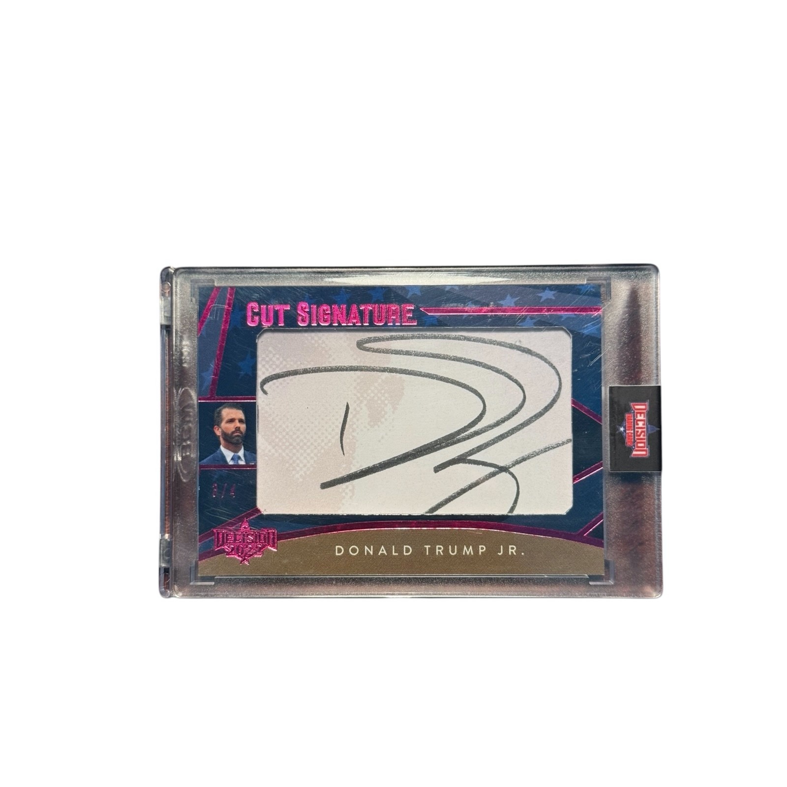 DECISION 2024-25 DONALD TRUMP JR. CUT SIGNATURE AUTO 3/4 POTUS 49 MAGA 2032!