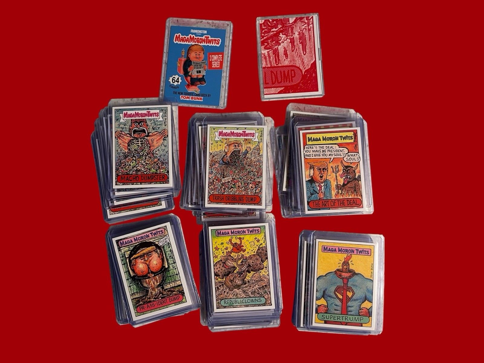 GPK Artist Tom Bunk MAGA MORAN TWITS 3rd Series Complete 64 Card Set - New Trump