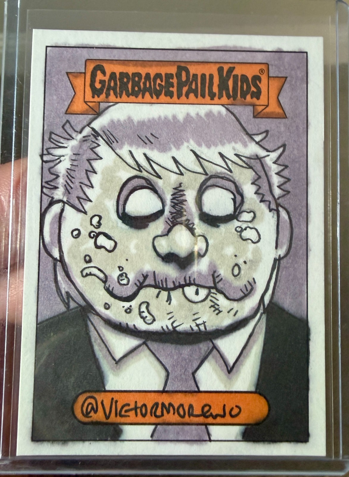 Garbage Pail Kids Sketch Donald Trump GPK Victor Moreno
