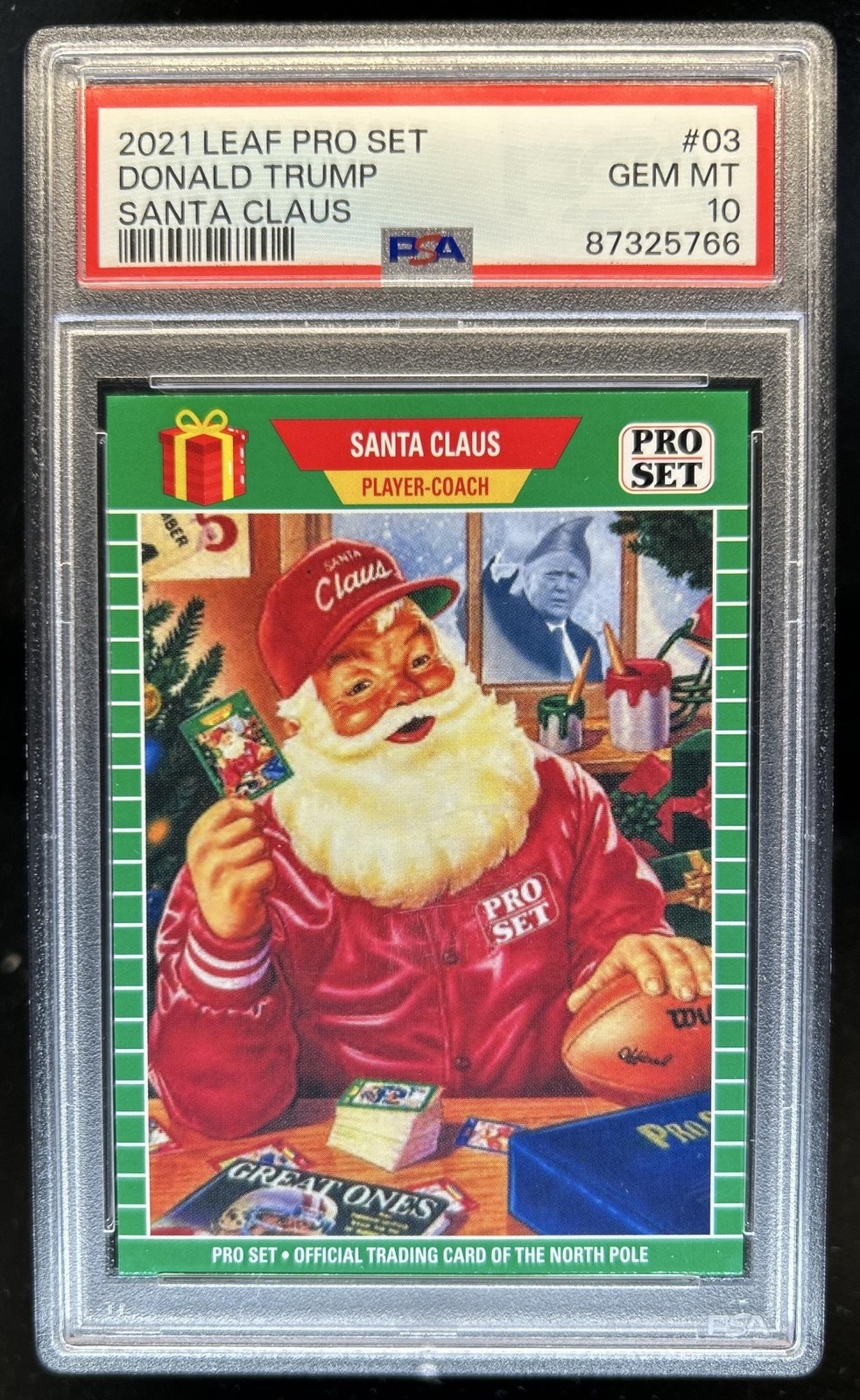 2021 Leaf Pro Donald Trump Santa Claus #1989-03 PSA 10 GEM MINT
