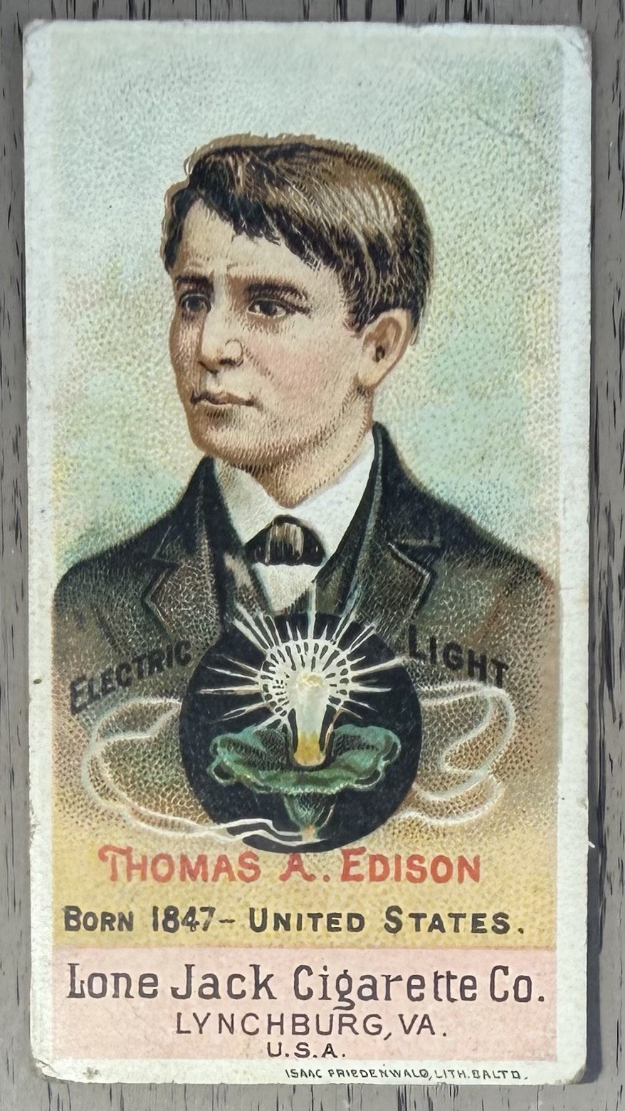 1887 N365 LONE JACK THOMAS EDISON INVENTORS AND INVENTIONS