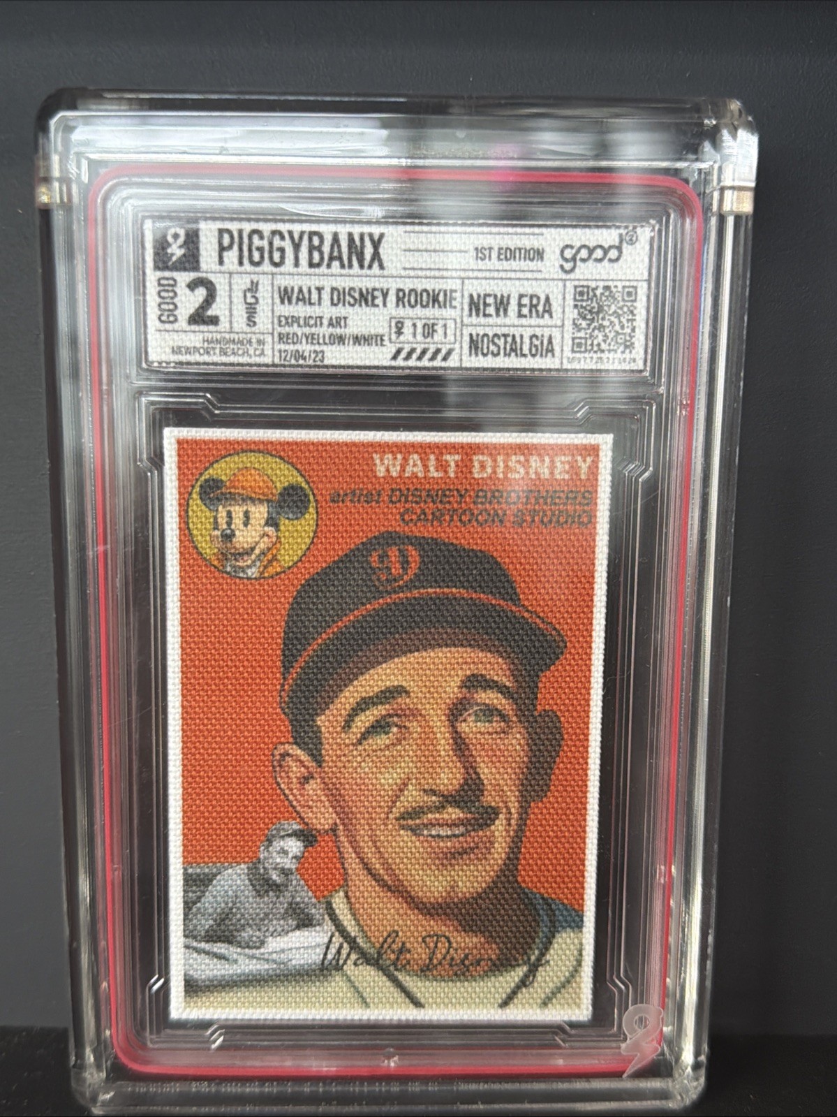 Piggy Banx PiggyBanx Walt Disney Rookie 1/1 Explicit Art Canvas Variant