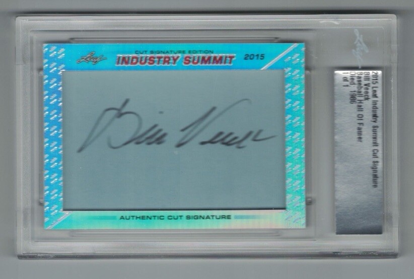 BILL VEECK 2015 Leaf Industry Summit Cut Signature Edition CUT AUTO #1/1 RARE