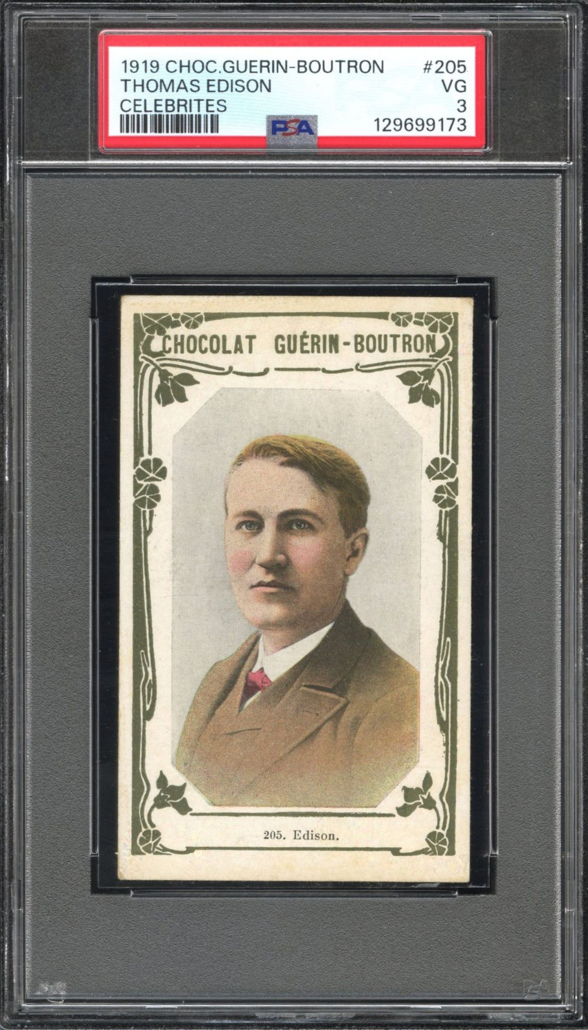 1919 CHOC.GUERIN-BOUTRON #205 THOMAS EDISON PSA 3 **Key Card**