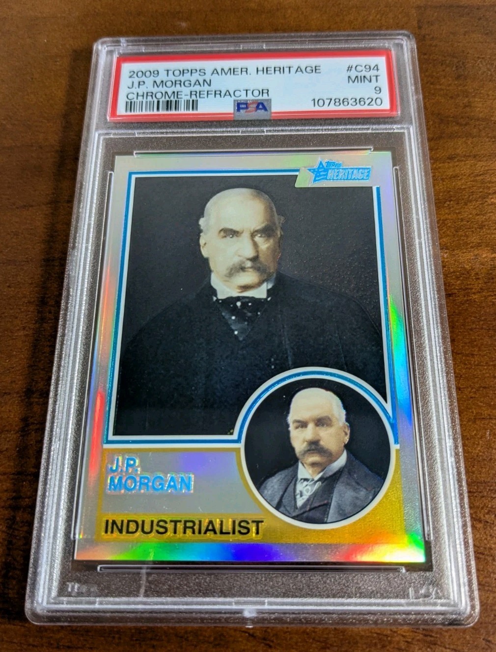 2009 Topps American Heritage Chrome Refractor /76 JP Morgan 🔥 PSA 9 #C94 RARE!