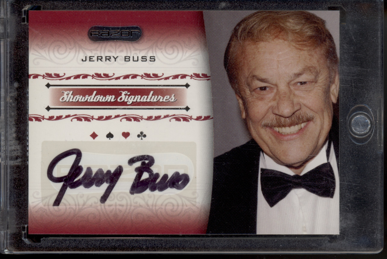 2007 Razor Poker Jerry Buss Showdown Signatures Auto