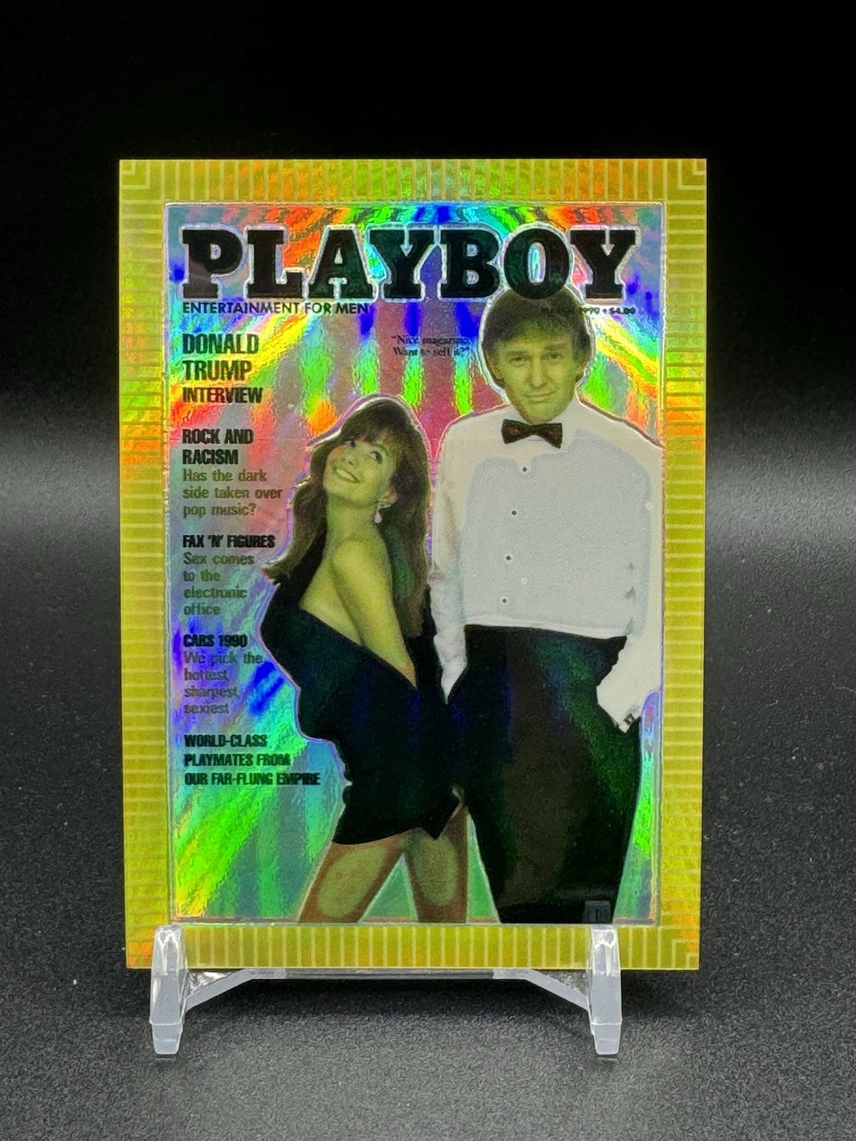 1995 Playboy Chromium Cover Card Donald Trump #85 Refractor 1st Edition RC RARE