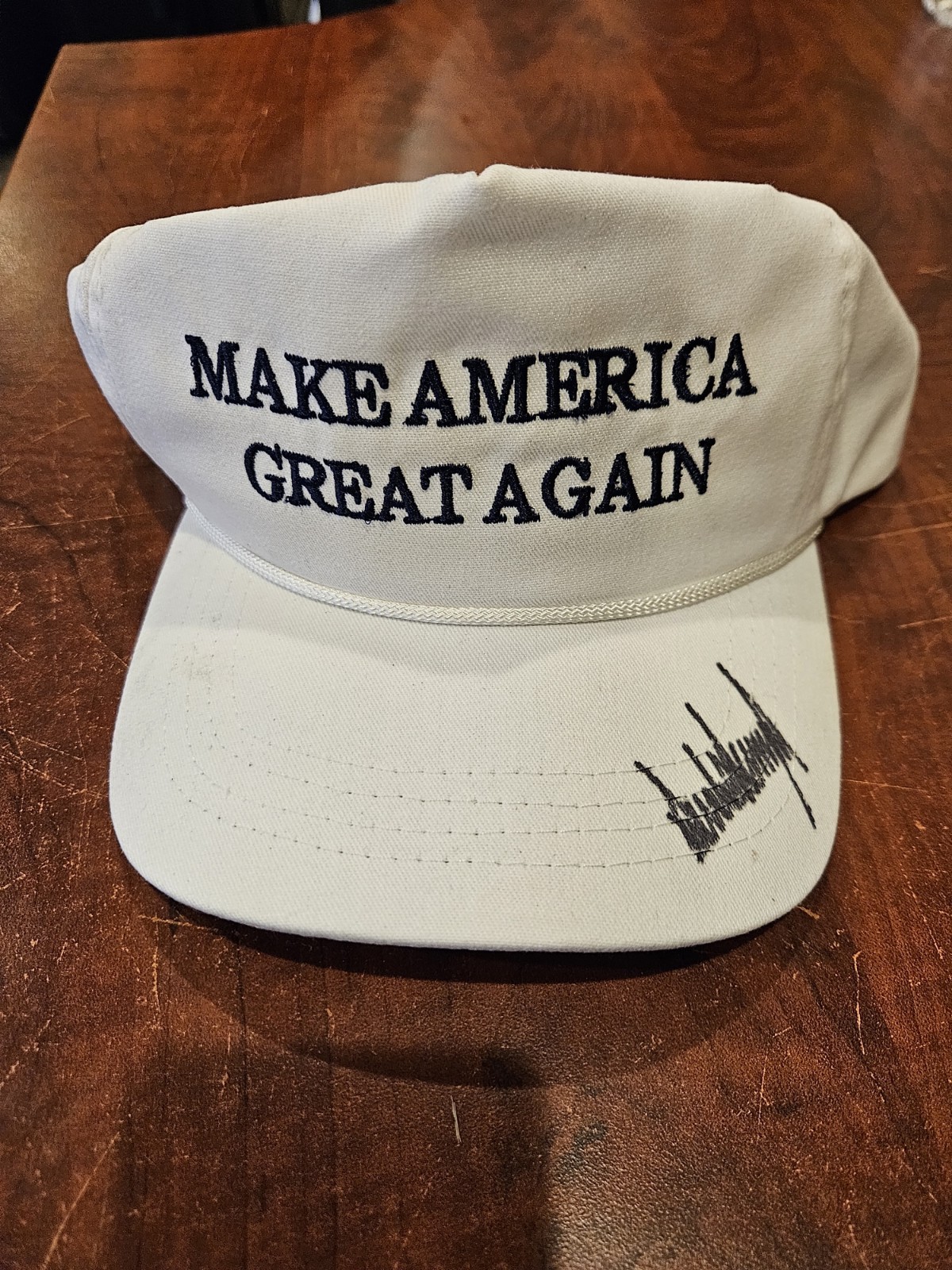 Donald Trump Signed Make America Great Again White Hat