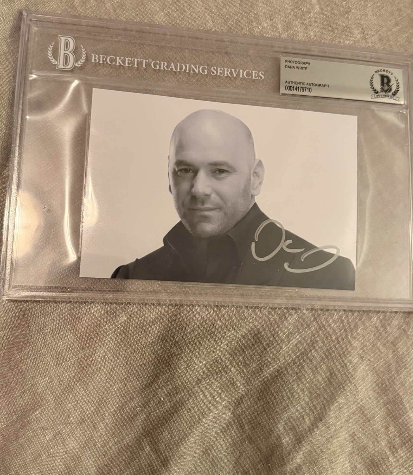 Dana White Autograph Photo Card Beckett Authenticated BGS