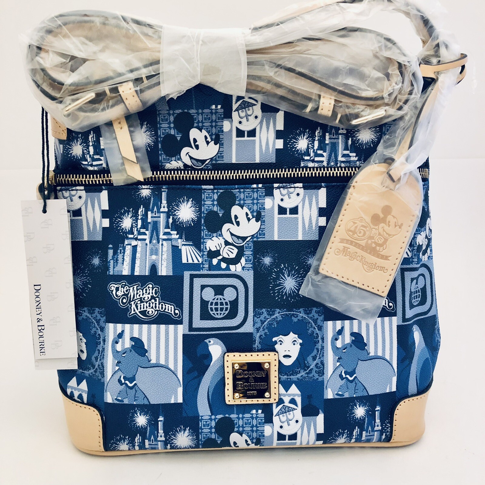 Dooney & Bourke Walt Disney World Magic Kingdom 45th Anniversary Letter Carrier