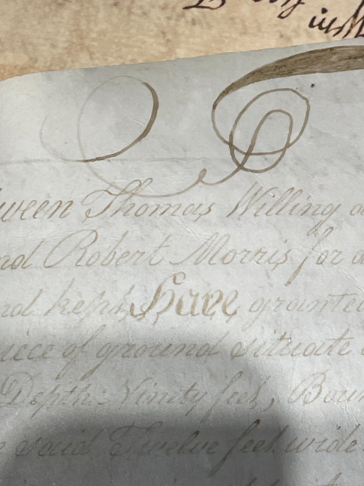 1793 PHILADELPHIA INDENTURE, THOMAS WILLING & ROBERT MORRIS, SIGNED & SEALED