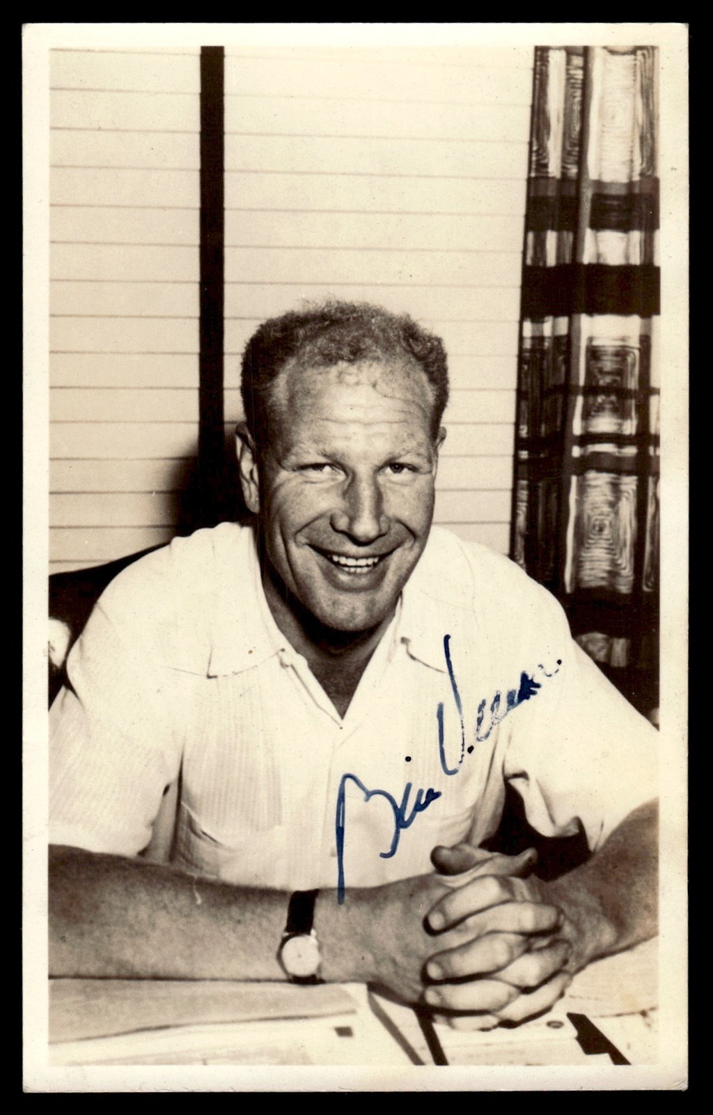1952 Bill Veeck Signed Both Photo & Letterhead w/ Sticker Envelope Auto *J373