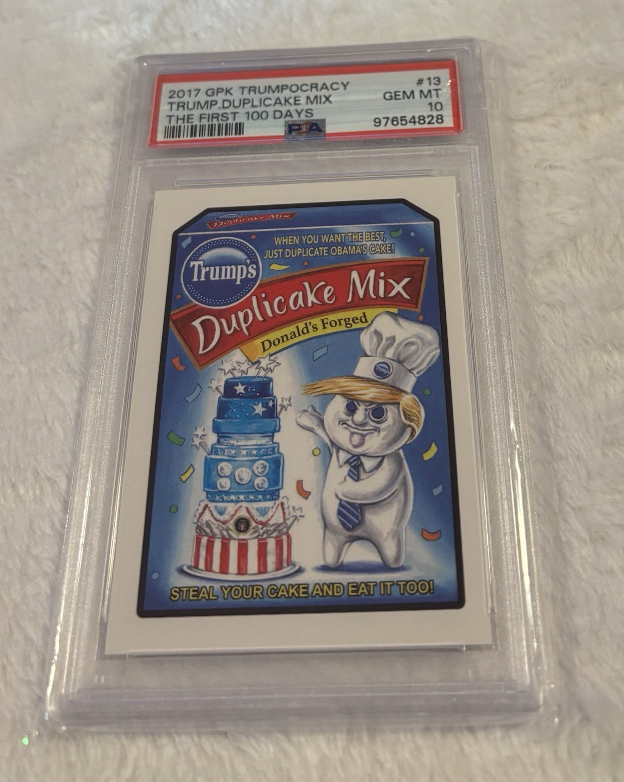 Topps GPK Donald Trump Trumpocracy Duplicake Mix Patriotic American PSA 10