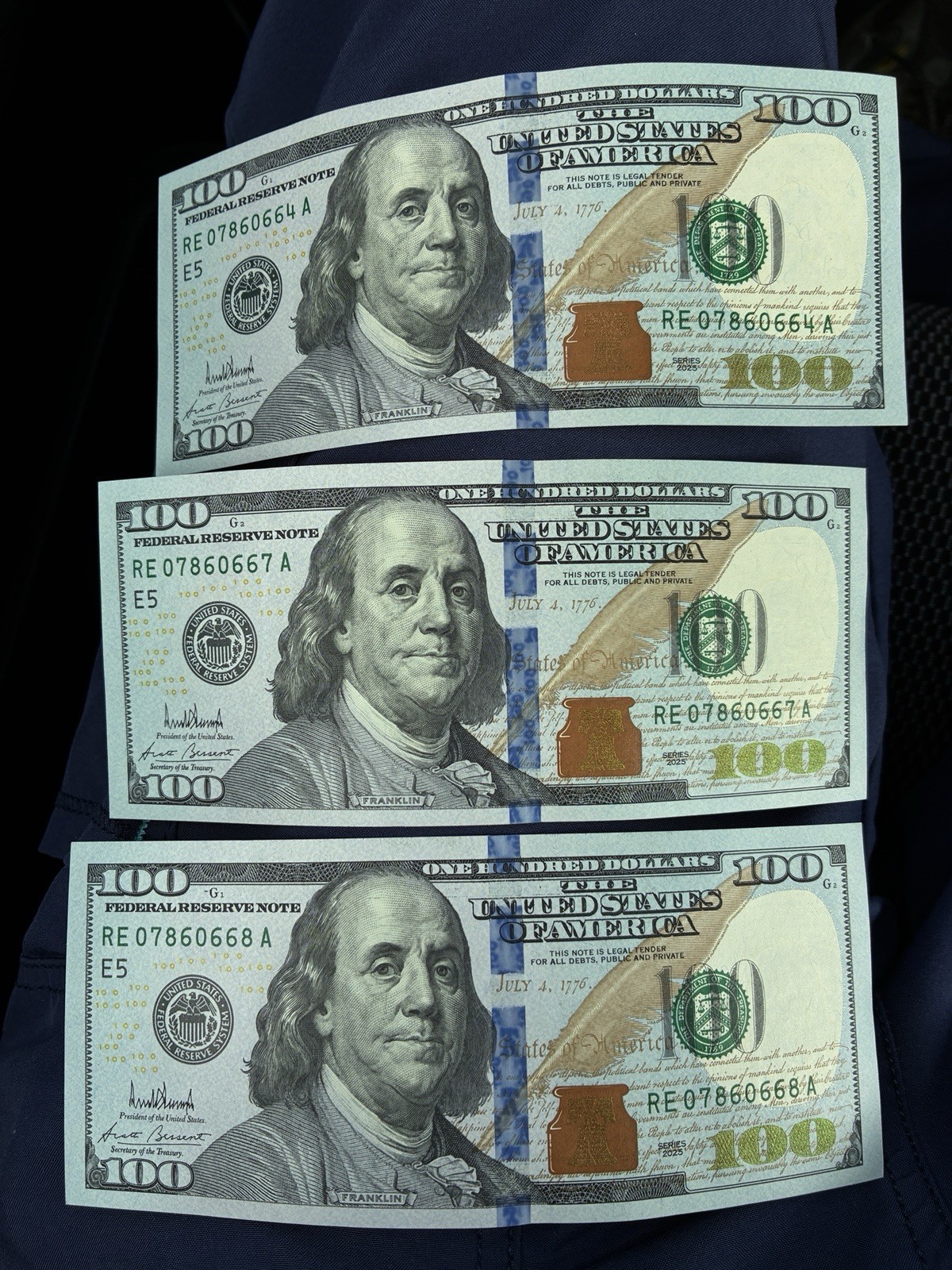 2025 - $100 Dollar Bill - Donald Trump Signature