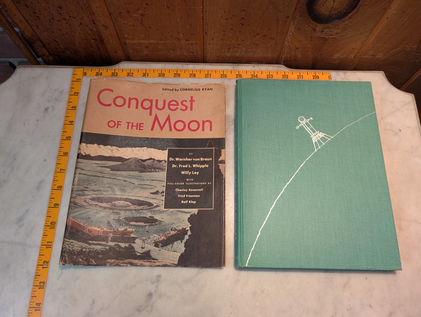 Conquest of the Moon Wernher von Braun Whipple Ley C Ryan 1953 1st Edition HCDJ