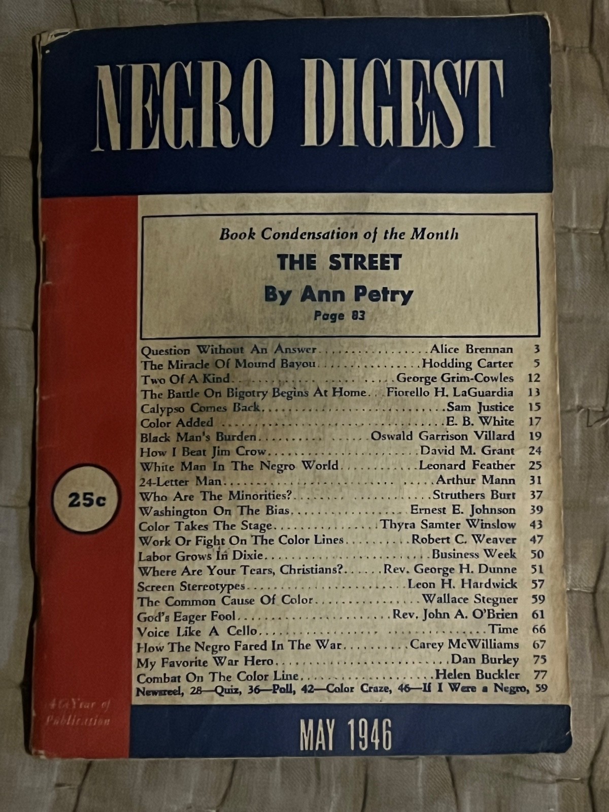 Rare (Negro) Digest Magazine John H. Johnson May 1946