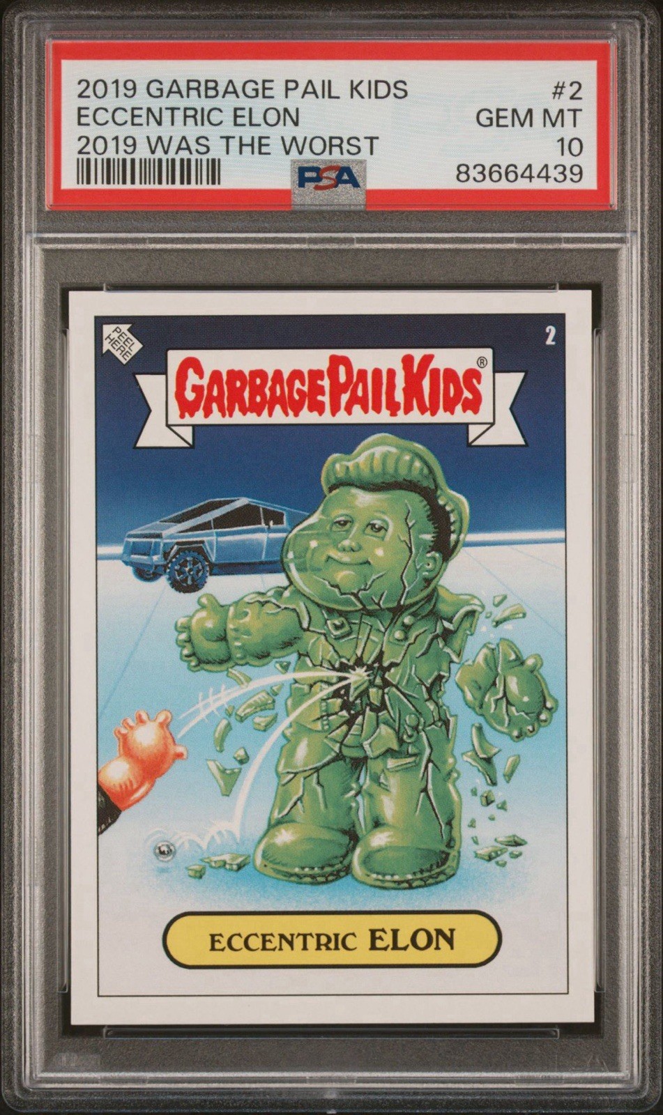 PSA 10 ECCENTRIC ELON 2019  #2 ELON MUSK Gpk Tesla Cybertruck Trump Rookie
