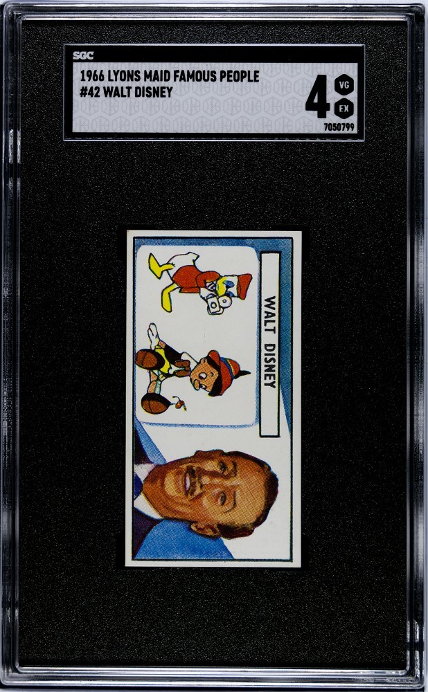1966 Lyons Maid #42 Walt Disney ~SGC 4 ~ Freshly Under Graded More NM+ or Better