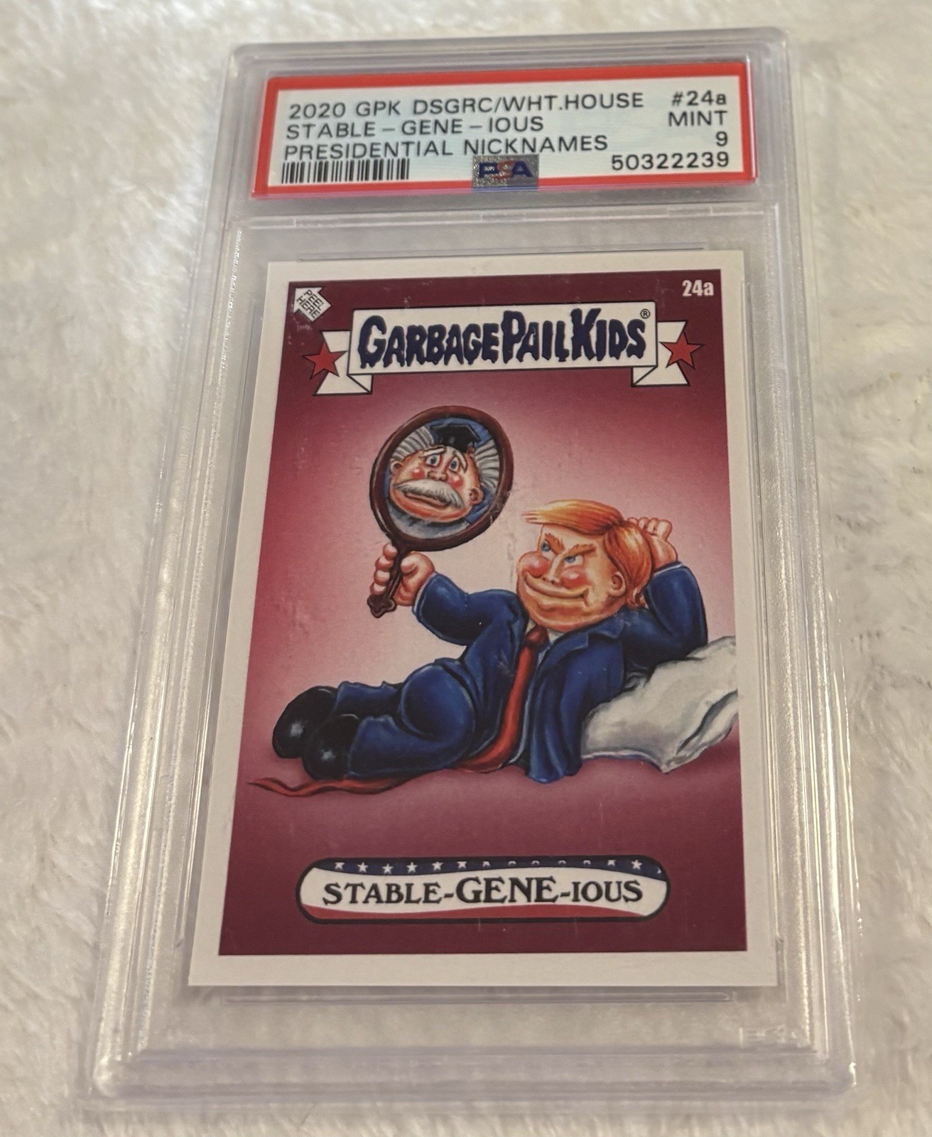 2016 Topps GPK Donald Trump Stable Gene ious Presidential Nicknames PSA 9 Mint