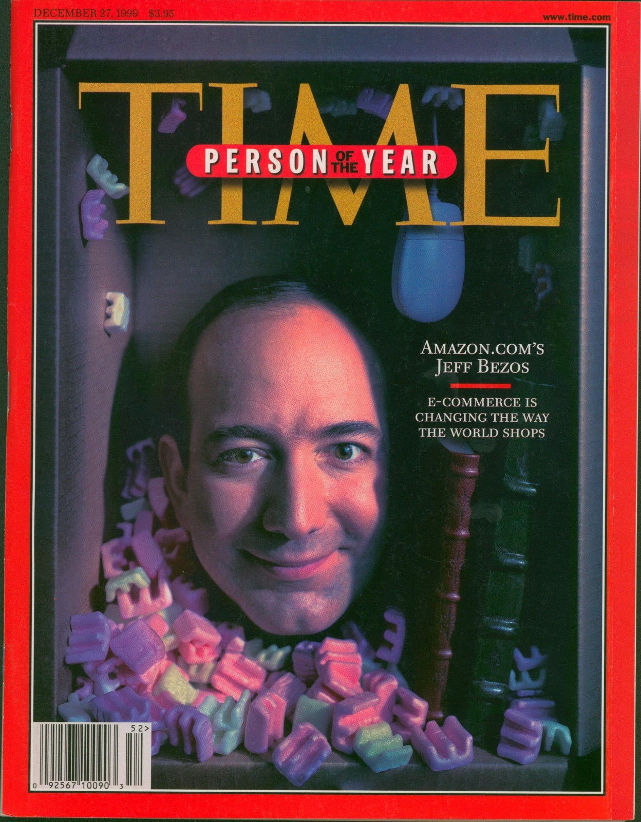 DECEMBER 27, 1999 TIME MAGAZINE AMAZON JEFF BEZOS PERSON OF THE YEAR - NO LABEL!
