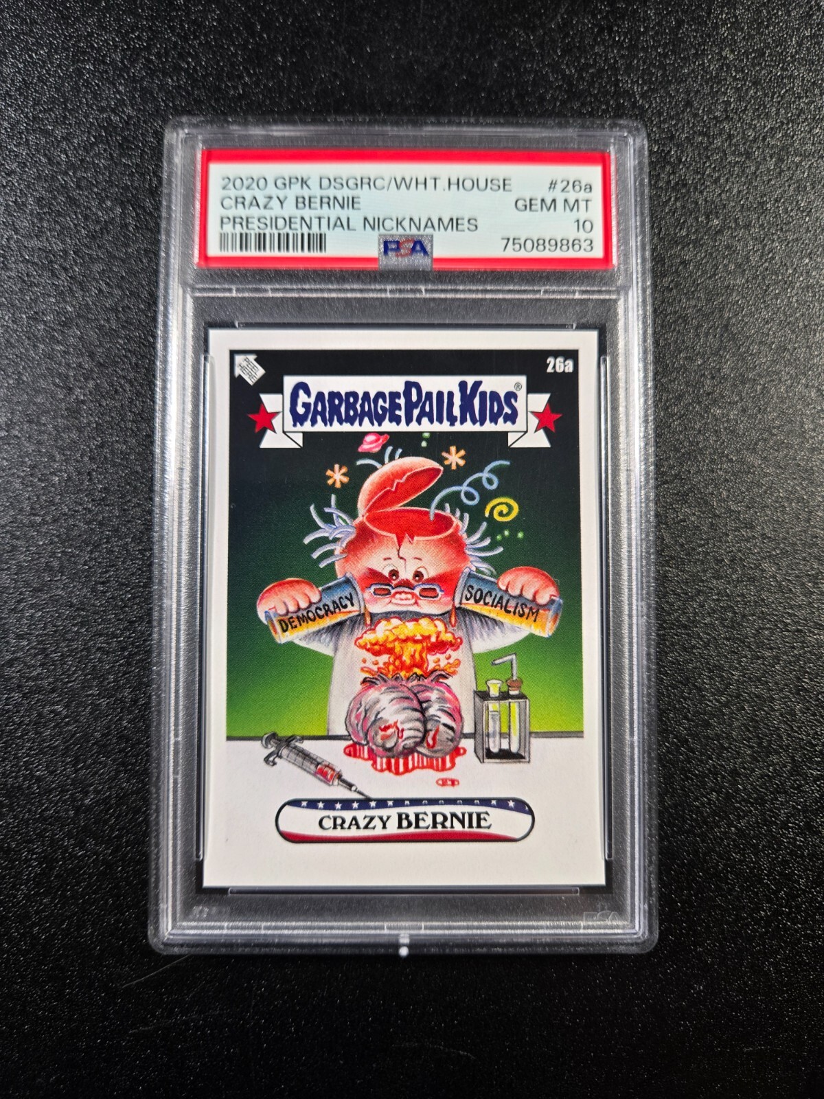 PSA 10 Crazy Bernie Sanders Garbage Pail Kids 2020 President Donald Trump 2024