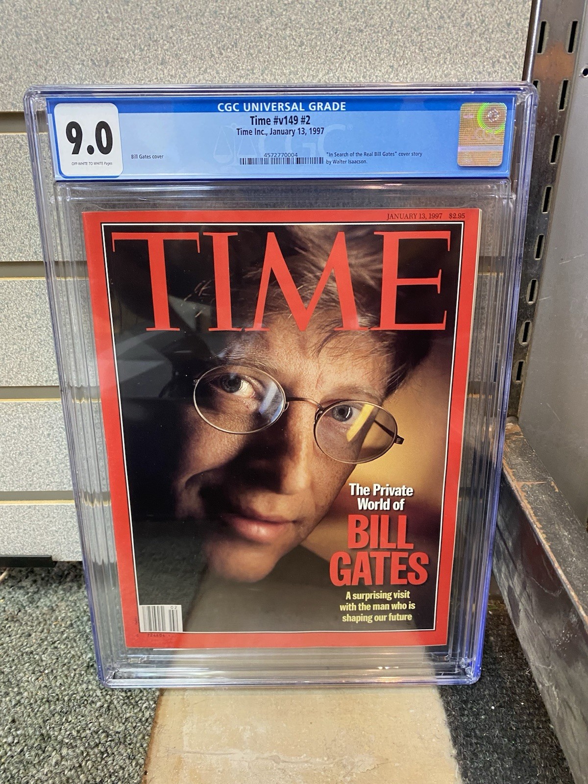 Bill Gates Time Magazine CGC 9.0 Newsstand 1/13/1997 Private World