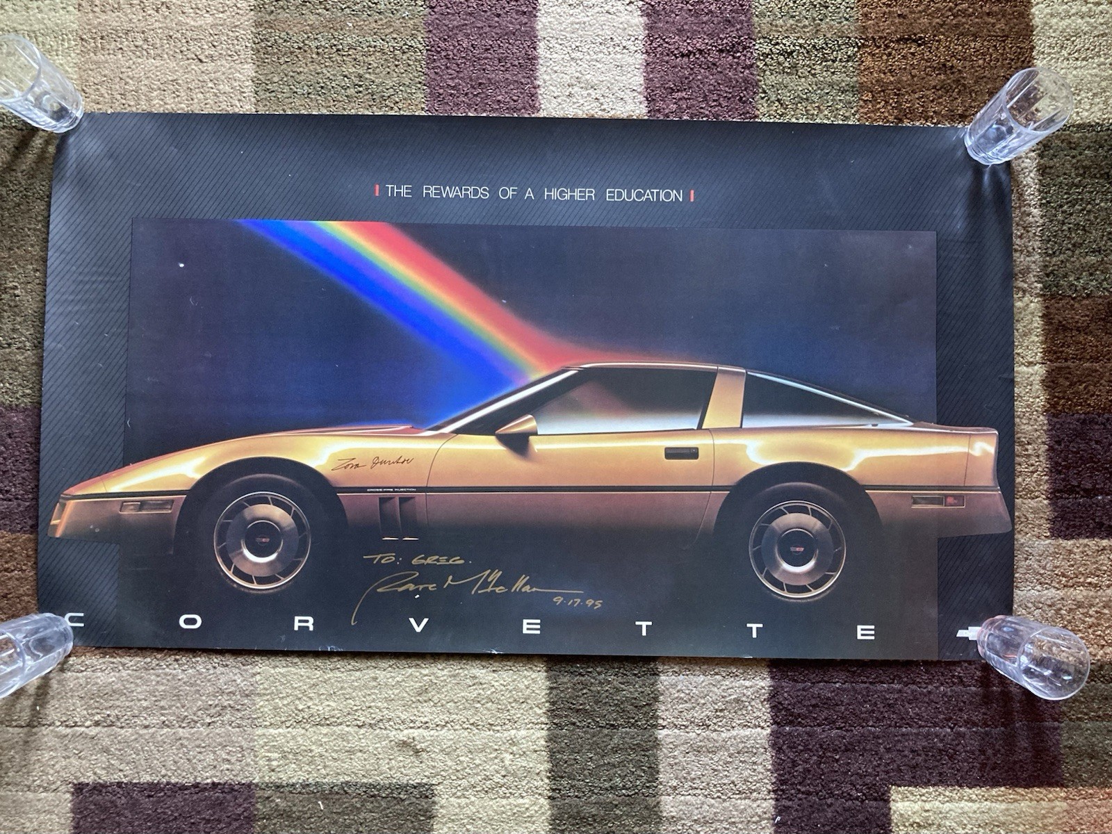 Signed Zora Arkus-Duntov + Dave McClellan 1995 Mid-America Corvette Annual Event