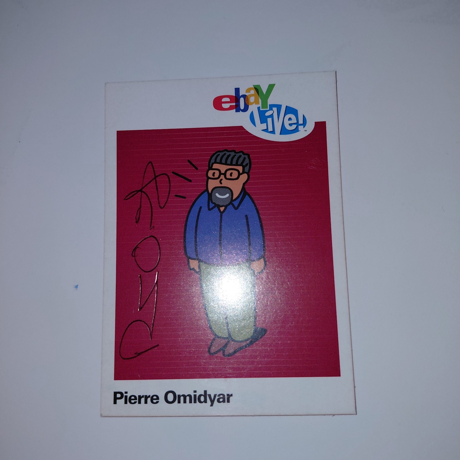 Pierre Omidyar Ebay Founder Signed Trading Card SWAU Authenticated