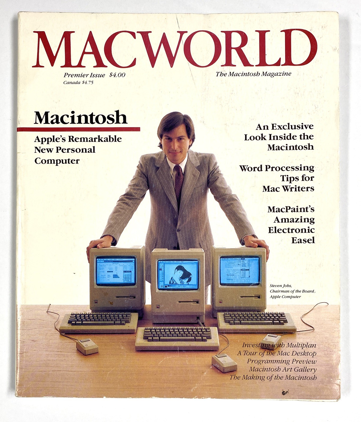 Macworld #1 Premier Issue (1984), Macintosh Magazine Featuring Steve Jobs Cover