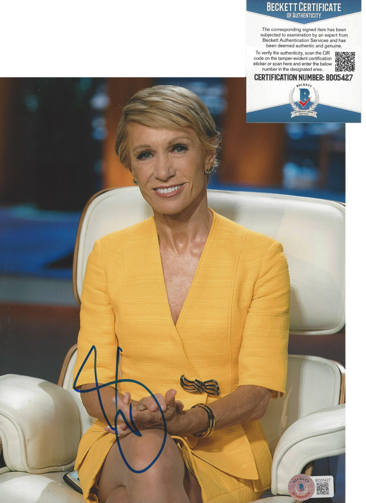 BARBARA CORCORAN SIGNED SHARK TANK 8x10 PHOTO C INVESTOR TV SHOW BECKETT COA BAS