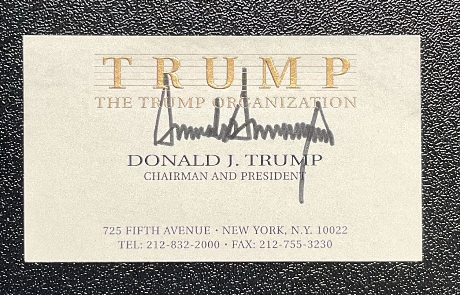 Donald Trump Signed Autograph Business Card Trump Organization 2003 🔥