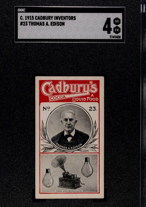 1915 Cadbury Inventors #23 Thomas Edison SGC 4