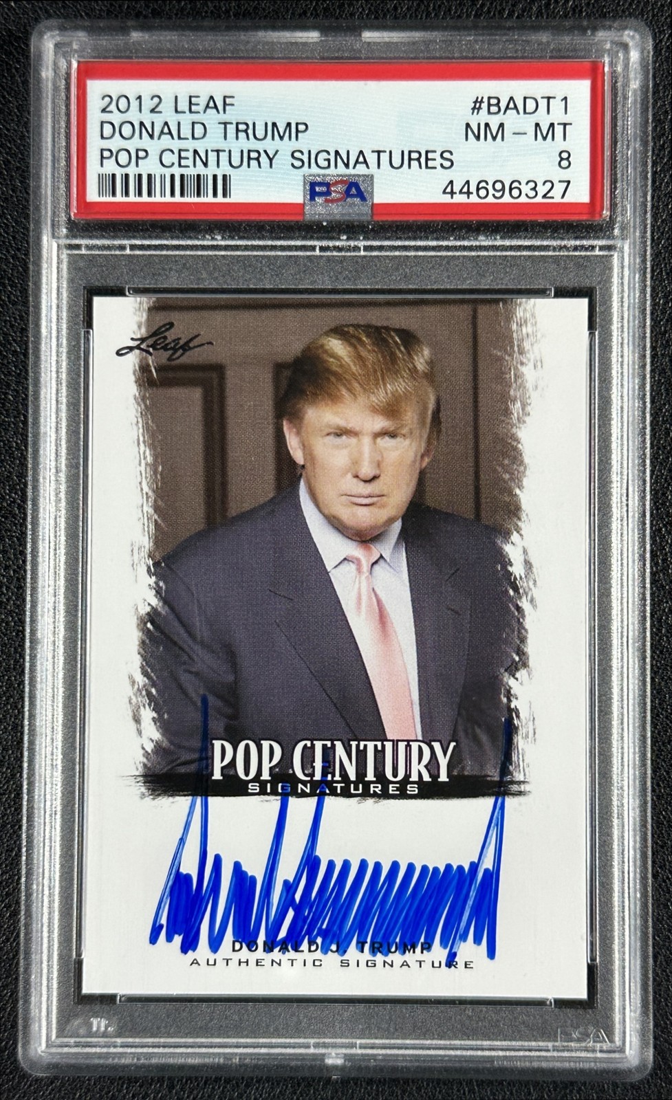 DONALD J. TRUMP PSA 8 2012 LEAF POP CENTURY #BA-DT1 SIGNATURES AUTOGRAPH AUTO 27