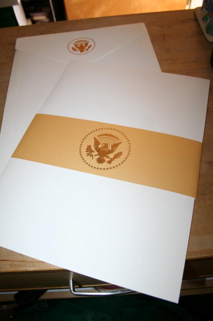 Donald Trump 2020 Jumbo 17in Staff Christmas Card Gold Signatures Envelope Mint!