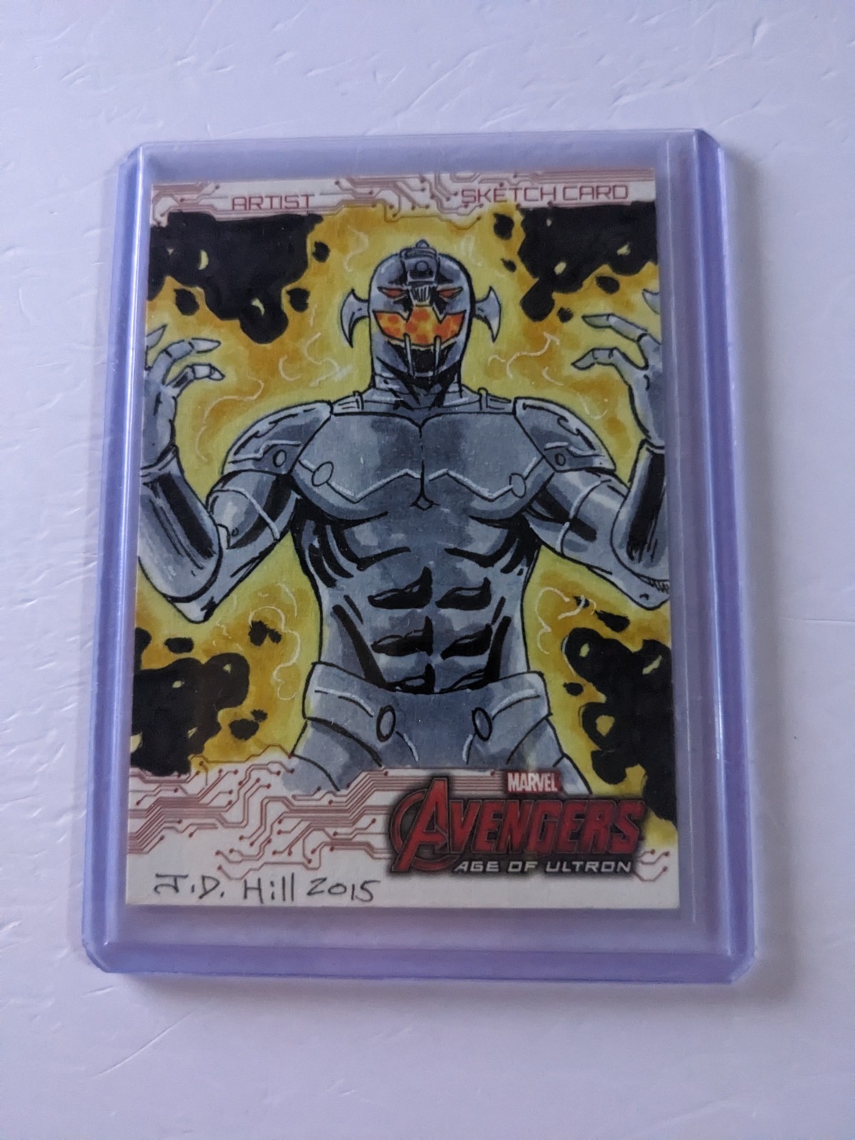 2015 Upper Deck Marvel Avengers Age Of Ultron Ultron 1/1 Sketch By James Hill