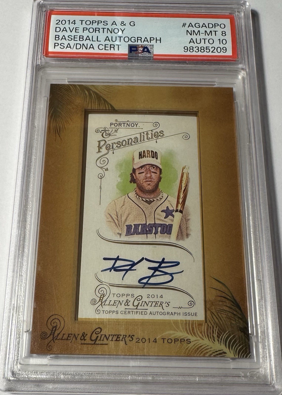 2014 Topps Allen & Ginter Dave Portnoy Auto PSA 8 Autograph 10 Barstool