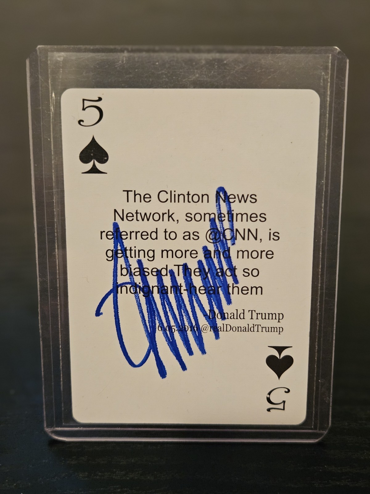 President DONALD TRUMP Signed Autograph Playing Card