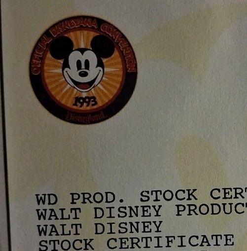 SLING'S 🪙RARE 1967 Walt Disney Productions  Stock Certificate