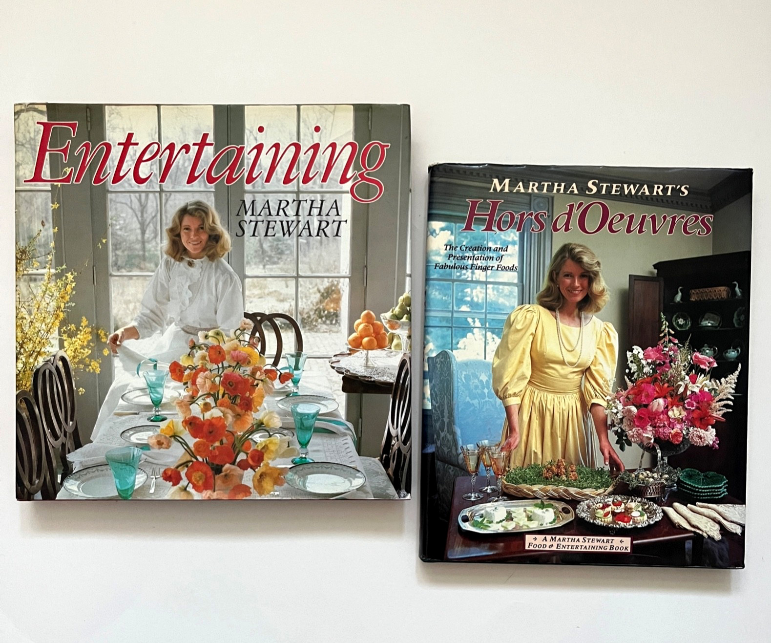 2 Signed Editions Martha Stewart Entertaining & Hor's d Oeuvres - Signed to Lisa