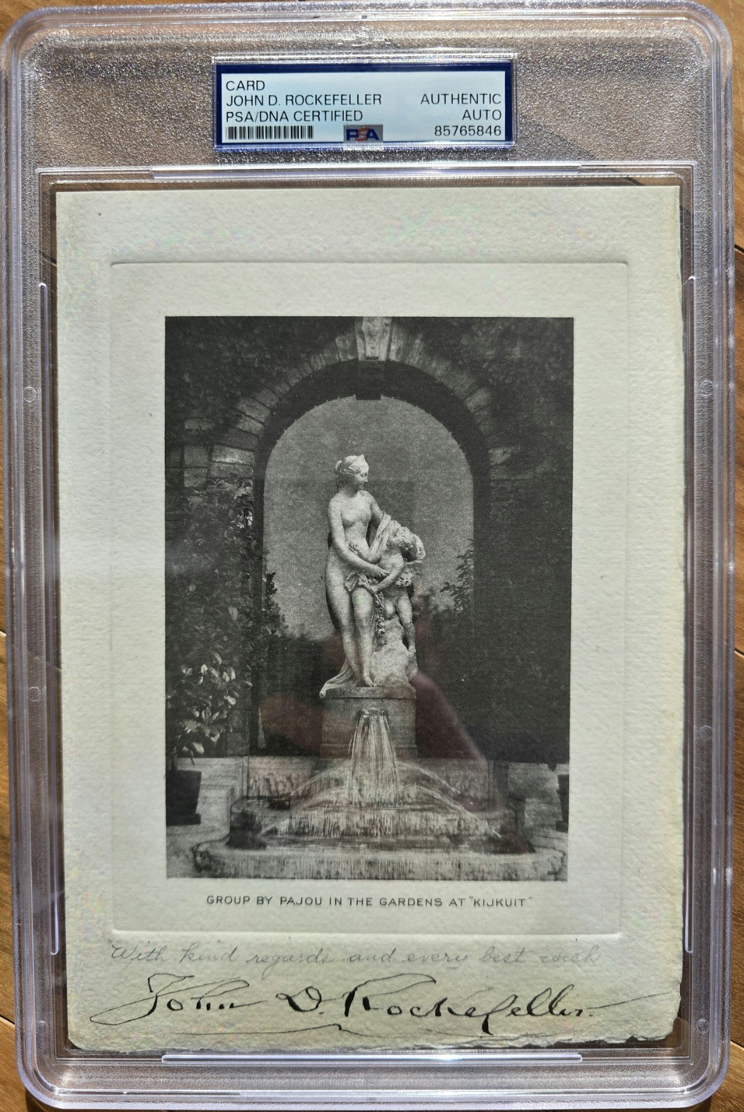 JOHN D. ROCKEFELLER SIGNED / AUTOGRAPH CARD PSA AUTHENTIC!
