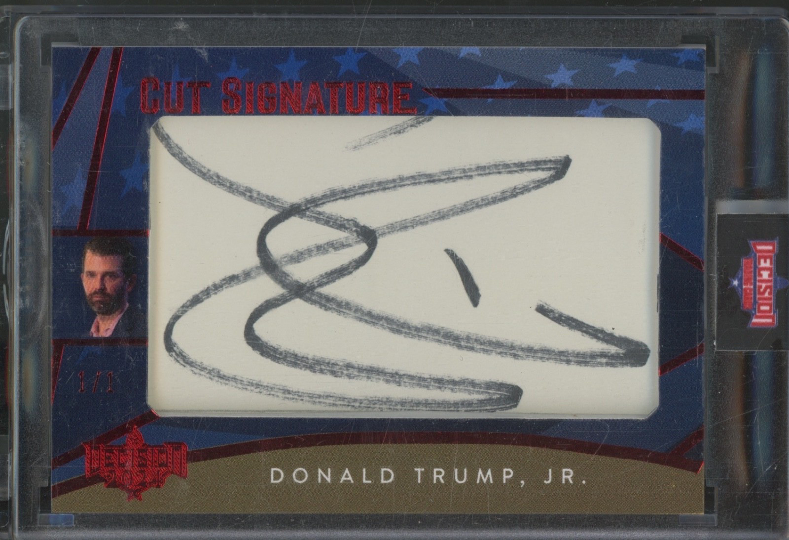 2024 Decision Cut Signature Red Donald Trump Jr. 1/1 Auto