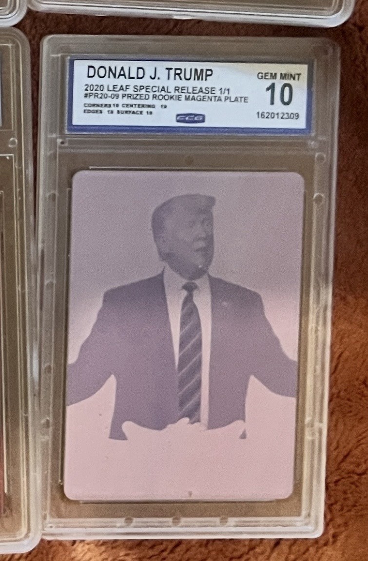 Donald Trump 2020 Leaf Special Release One Of One Printing Plate