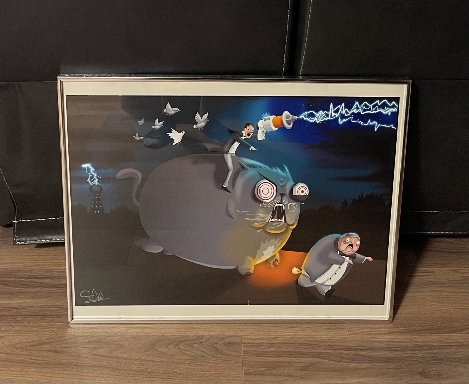 The Oatmeal - ‘Thomas Edison's Nightmare’ Framed Print • Signed